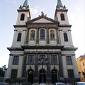 The double steeples of the baroque Cathedral of the Visitation of Our Lady ("Sarlós Boldogasszony") - Szombathely (Steinamanger), Ungarn